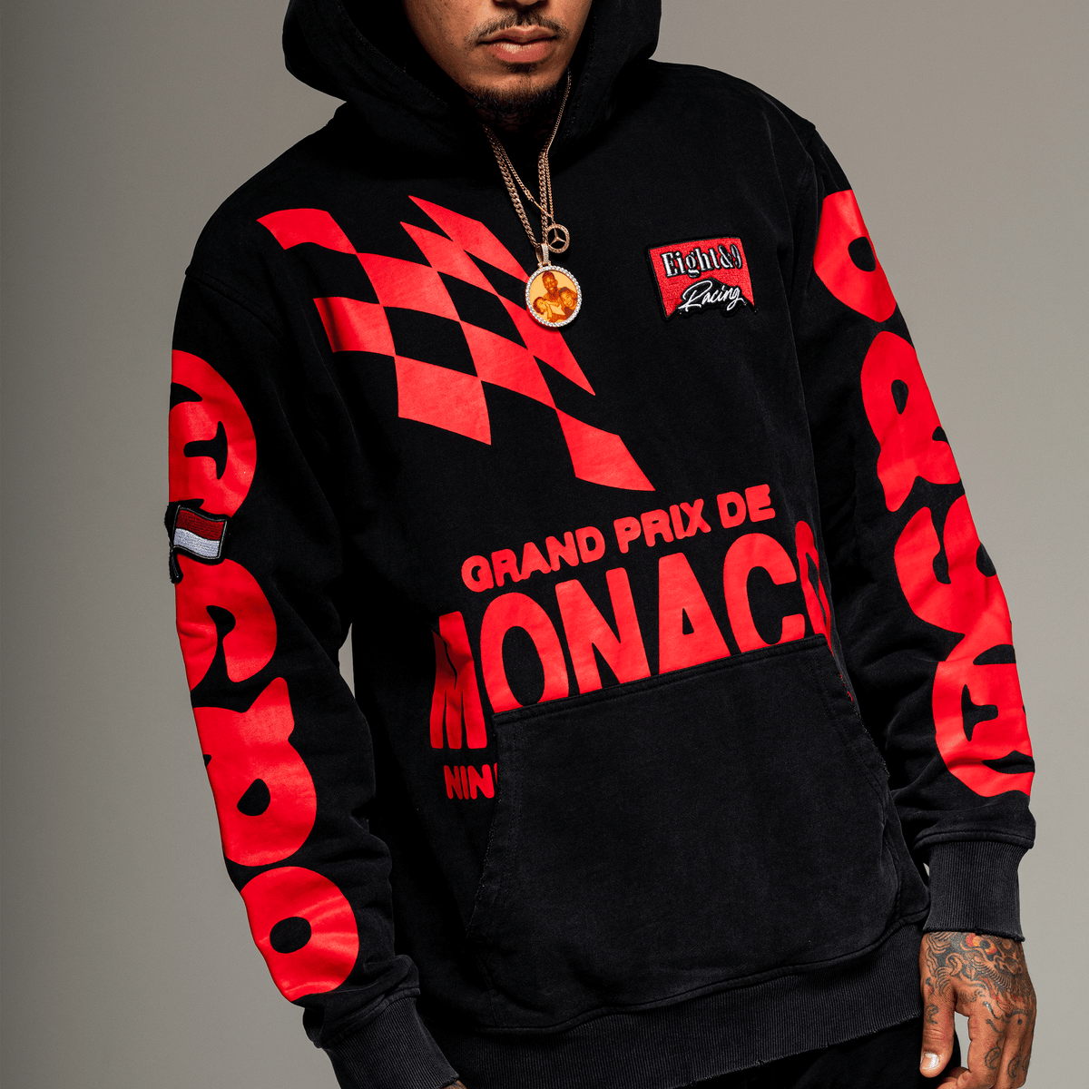 Grand Prix Pullover Black Hoodie – 8&9 Clothing Co.