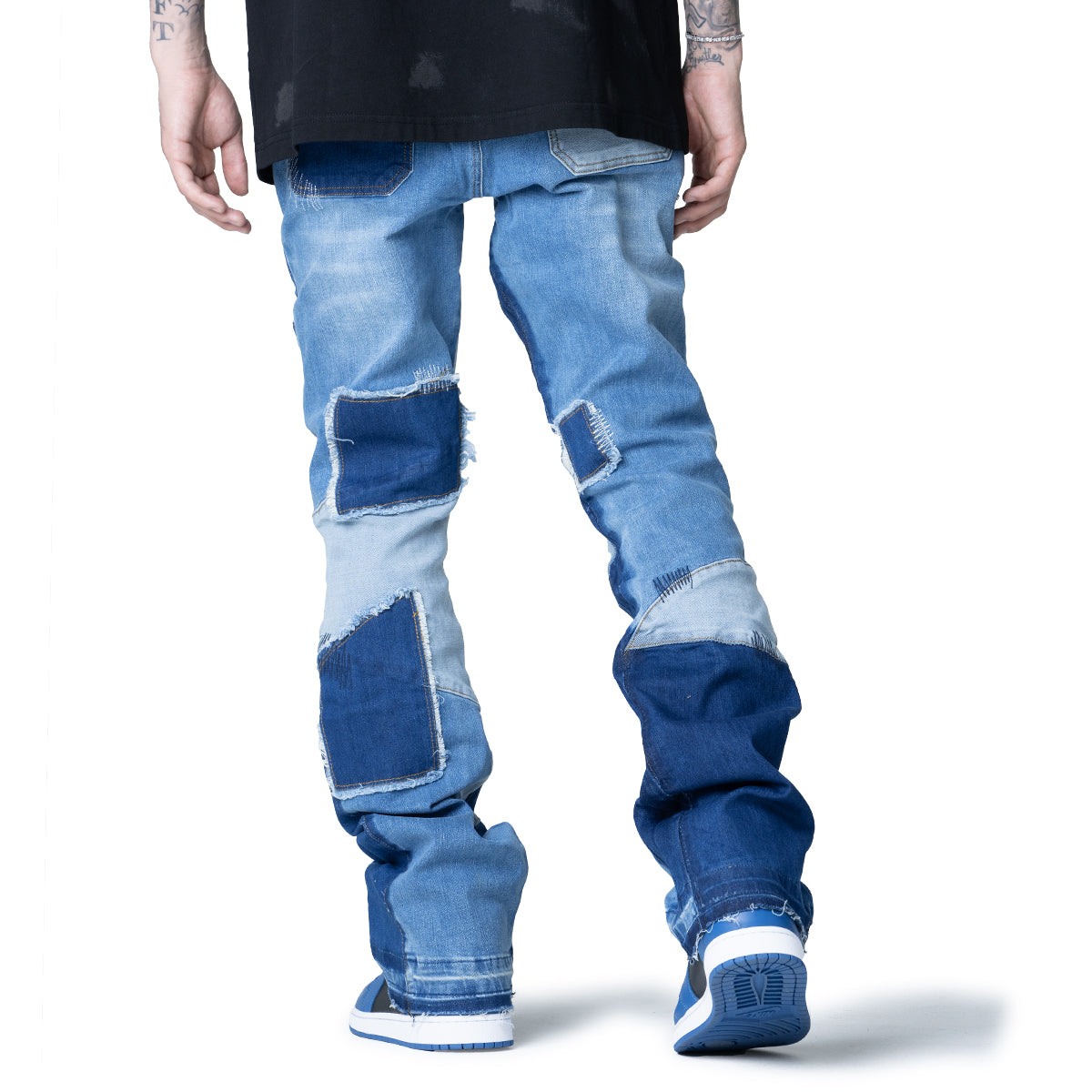 Thrash Stacked Denim Blue – 8&9 Clothing Co.