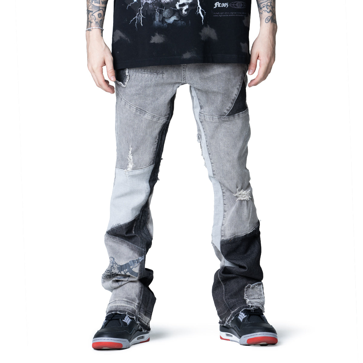 Thrash Stacked Denim Grey – 8&9 Clothing Co