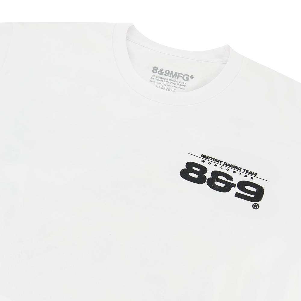 Turbo White Tee – 8&9 Clothing Co.