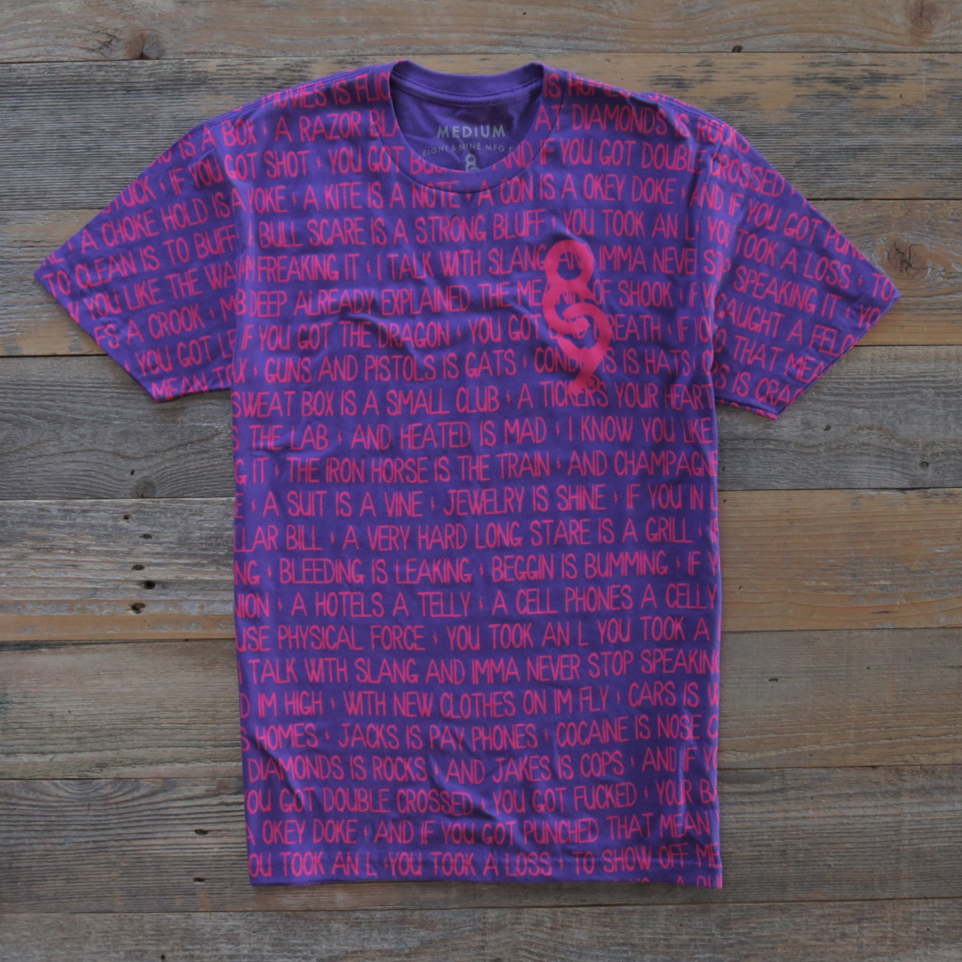 Criminal Slang (Big L) T Shirt Purple - 4