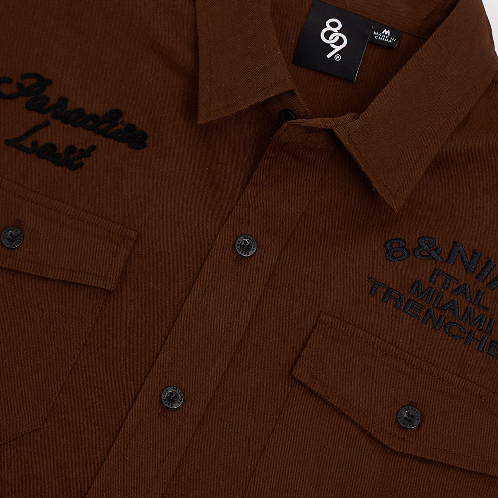 STRONG×SHOOP MOHAIR SHIRT BROWN Sサイズ STRONG×SHOOP MOHAIR SHIRT BLACK