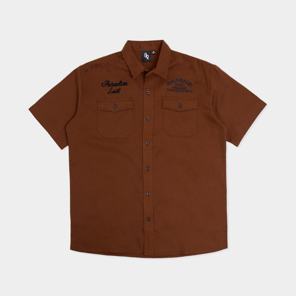 Chop Em' Work Shirt Brown – 8&9 Clothing Co.