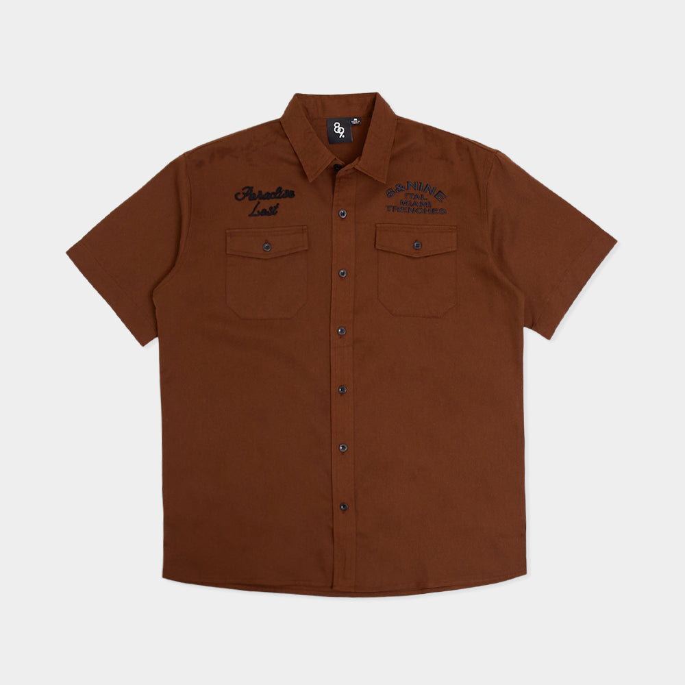Chop Em' Work Shirt Brown
