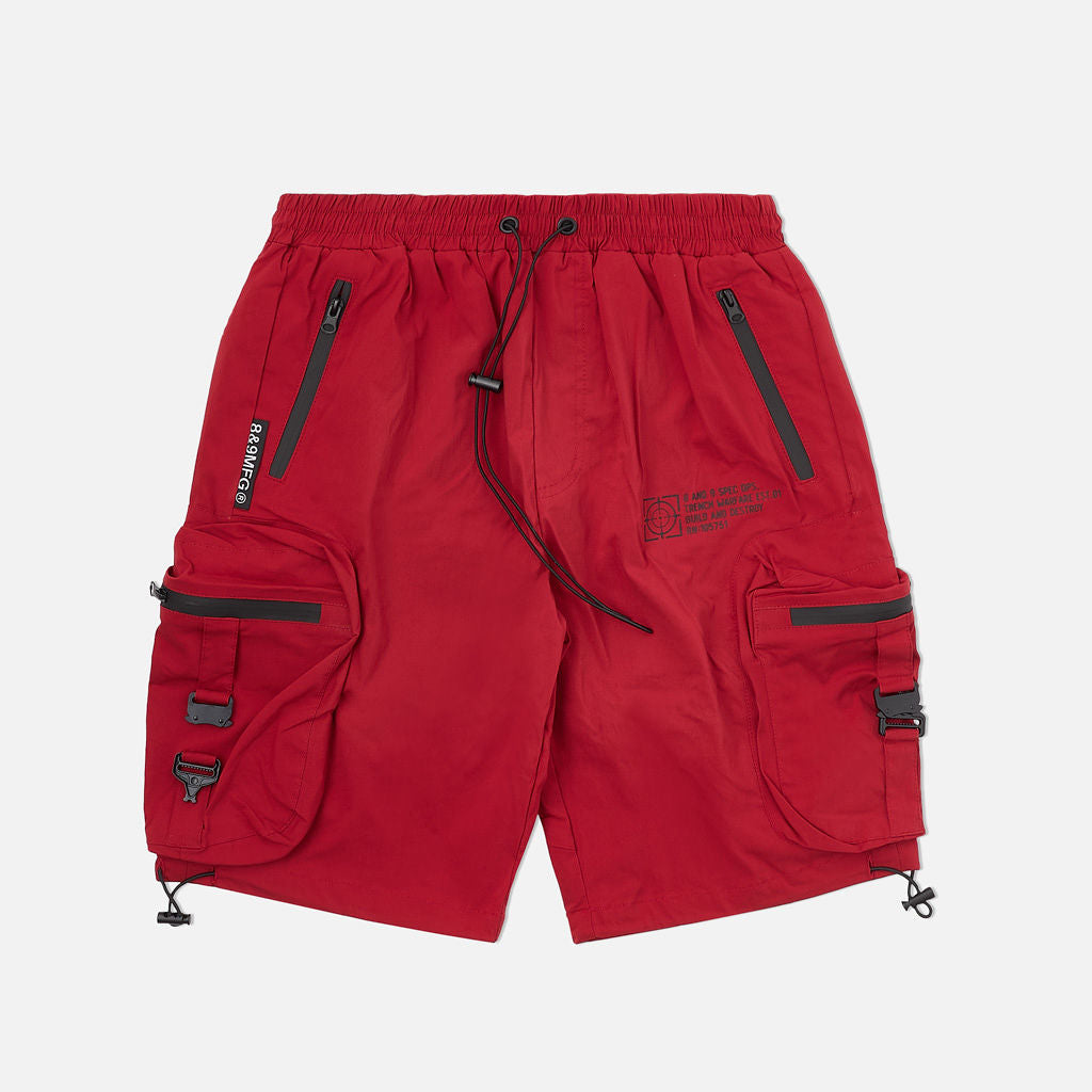 Combat Nylon Shorts Red