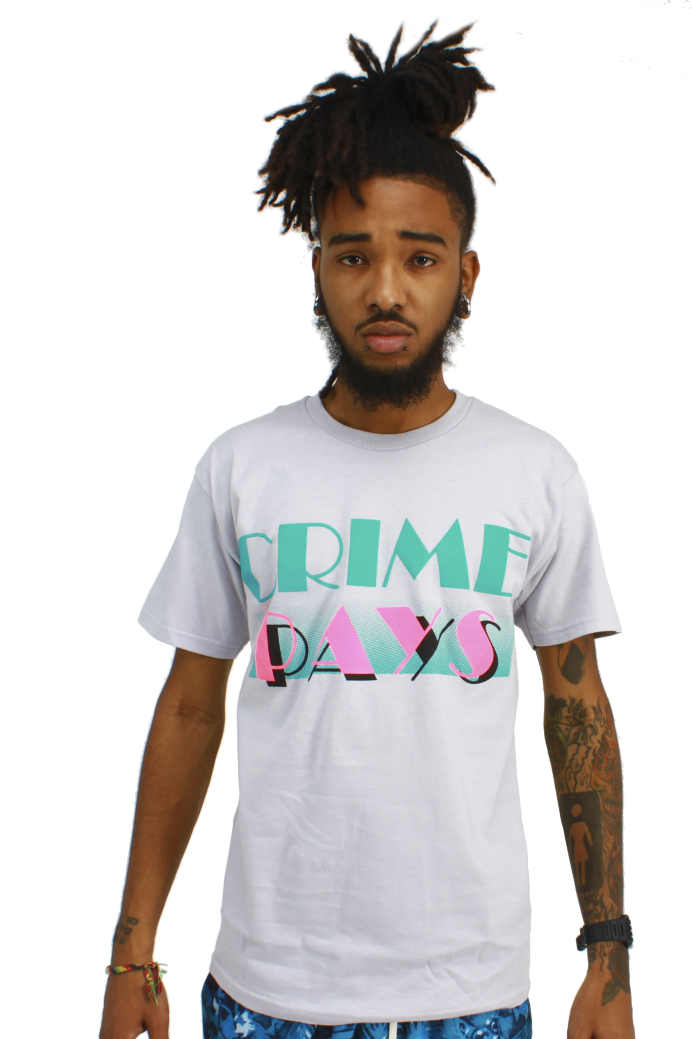Grey Crime Pays South Beach 9 T Shirt - 1