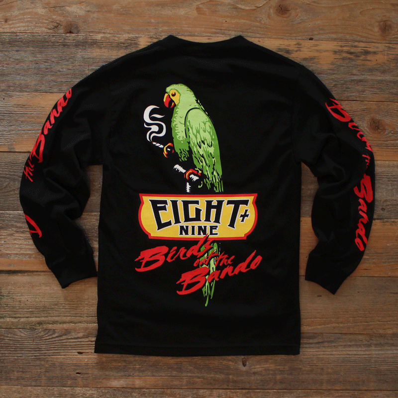 Birds Out The Bando L/S Tee Black - 2
