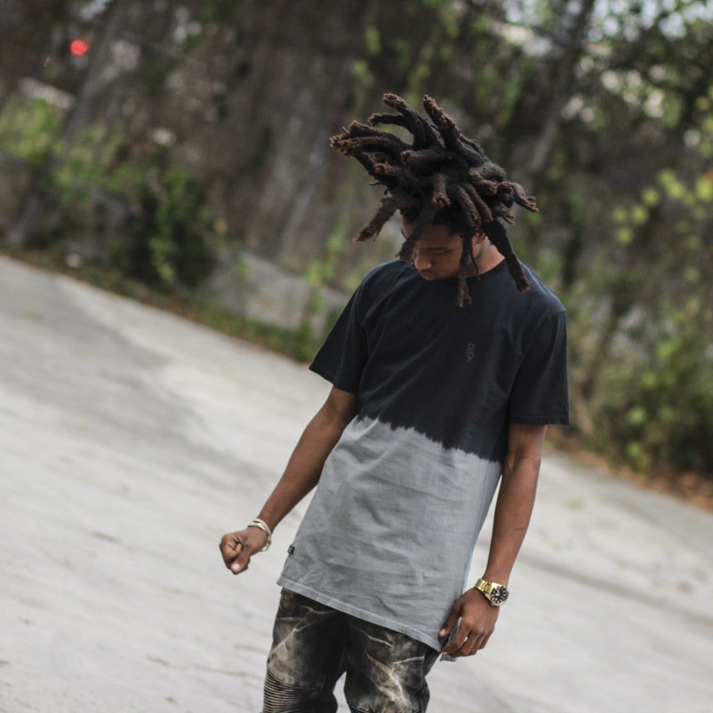 Keys Dip Dye Long Line T Shirt Grey – 8&9 Clothing Co.