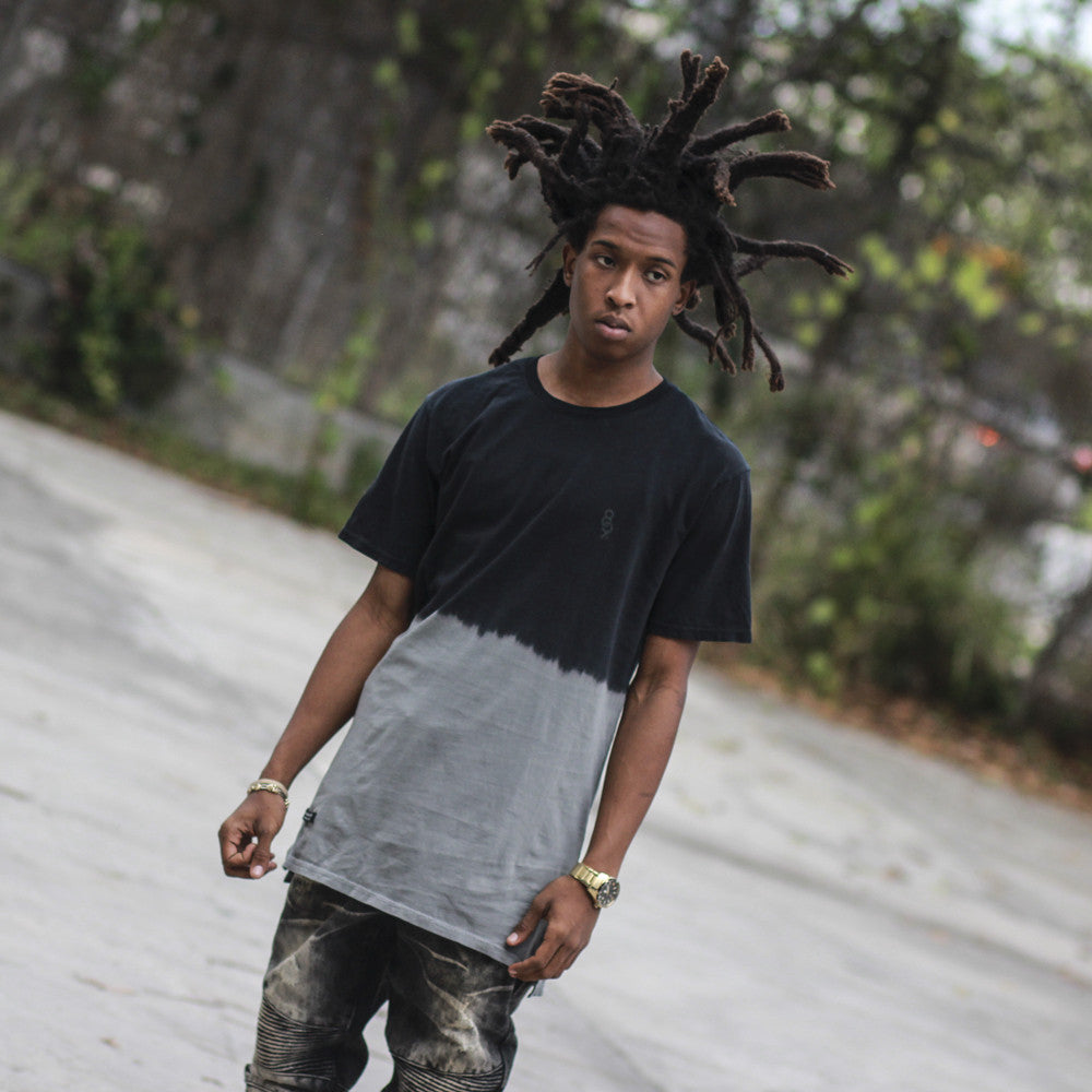 Keys Dip Dye Long Line T Shirt Grey – 8&9 Clothing Co.