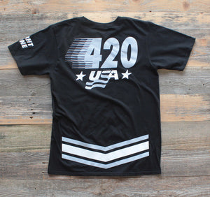 420 USA T Shirt Black - 2