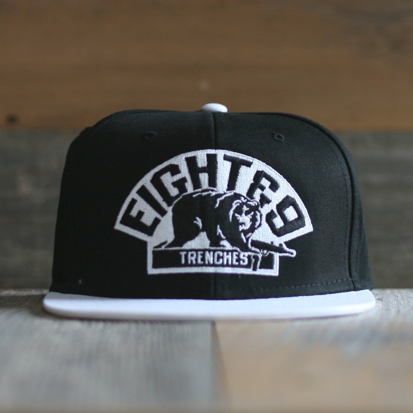 Trenches Snapback Hat Black