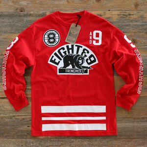 Trenches Hockey Jersey Tee L/S Red - 1