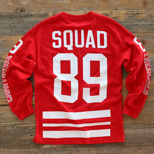 Trenches Hockey Jersey Tee L/S Red - 2