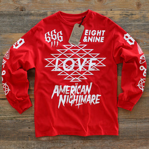 Love Jersey Tee L/S Red - 1