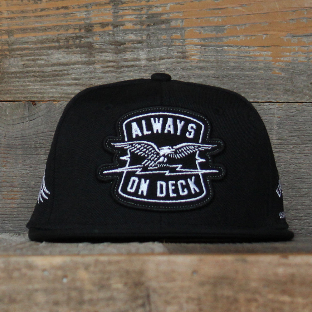 On Deck Snapback Baseball Hat Black