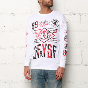 Louder Faster Destroyed Jersey L/S White
