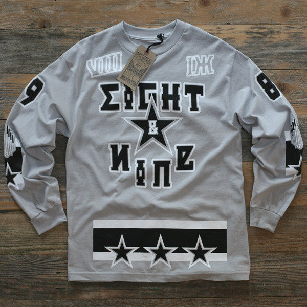 Moscow Wolf Grey Hockey Jersey Tee L/S - 1