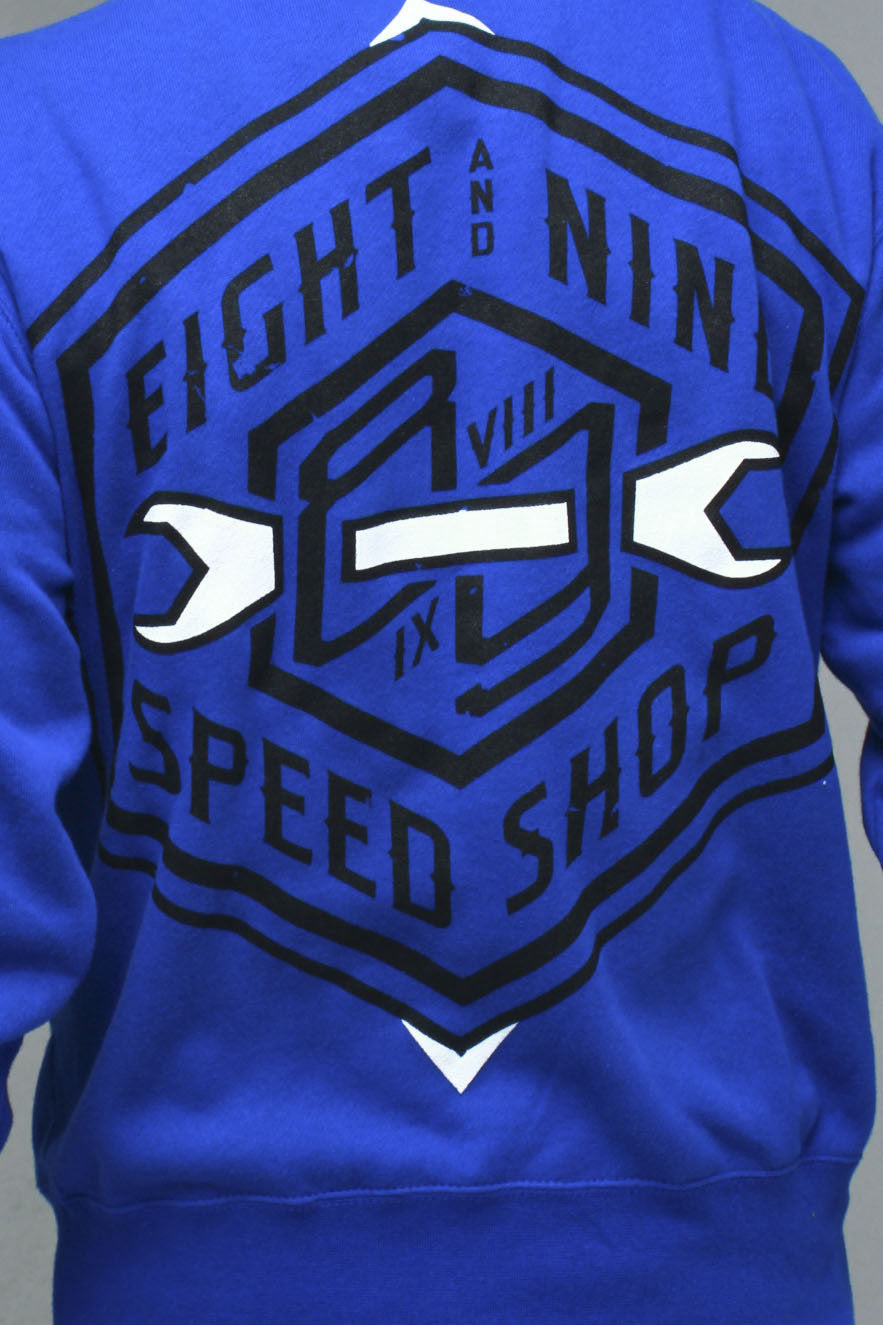Speed Shop Royal Zip Up Sweatshirt - 3
