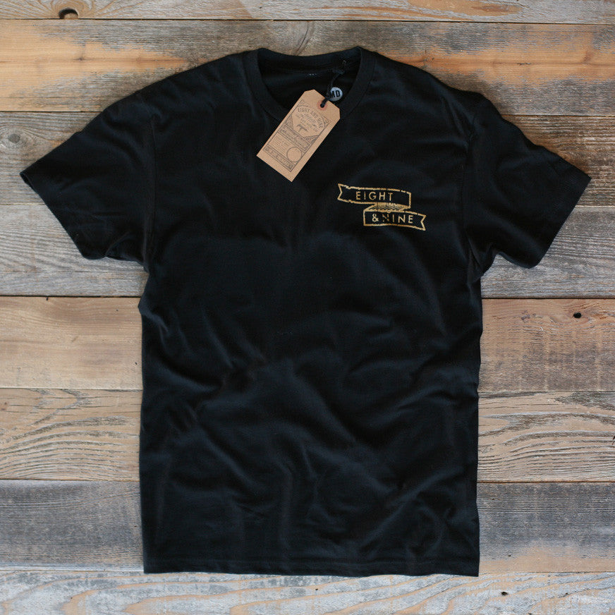 Rosebud Classic T Shirt Black Metallic - 2