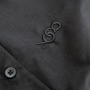 Infinite Keys Black Button Up Shirt crest  Streetwear