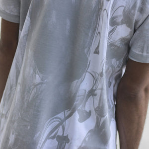 Ink Block Weathered T Shirt White Close up back Streetwear
