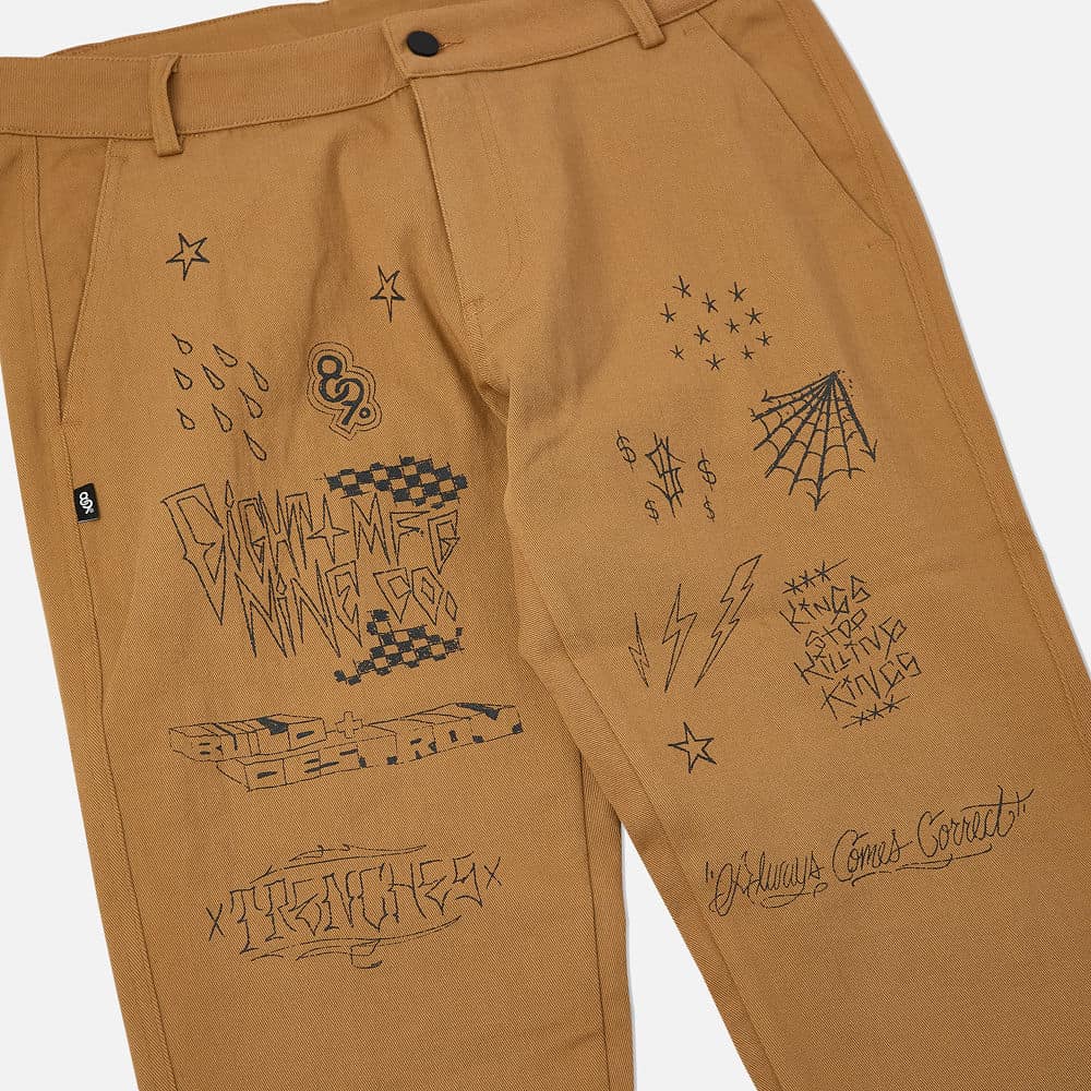 Scribblez Work Pants Tan – 8&9 Clothing Co.