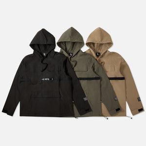Strapped Up Rip Stop Utility Anorak Jacket Sand