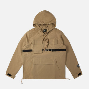 Strapped Up Rip Stop Utility Anorak Jacket Sand
