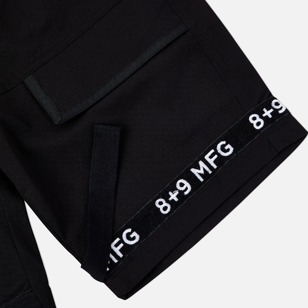 Strapped Up Shorts Rip Stop Black OG | Shorts With Straps – 8&9