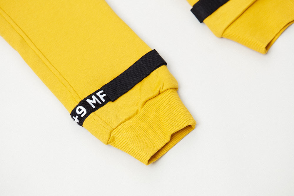 Strapped Up Skinny Fleece Joggers Mustard