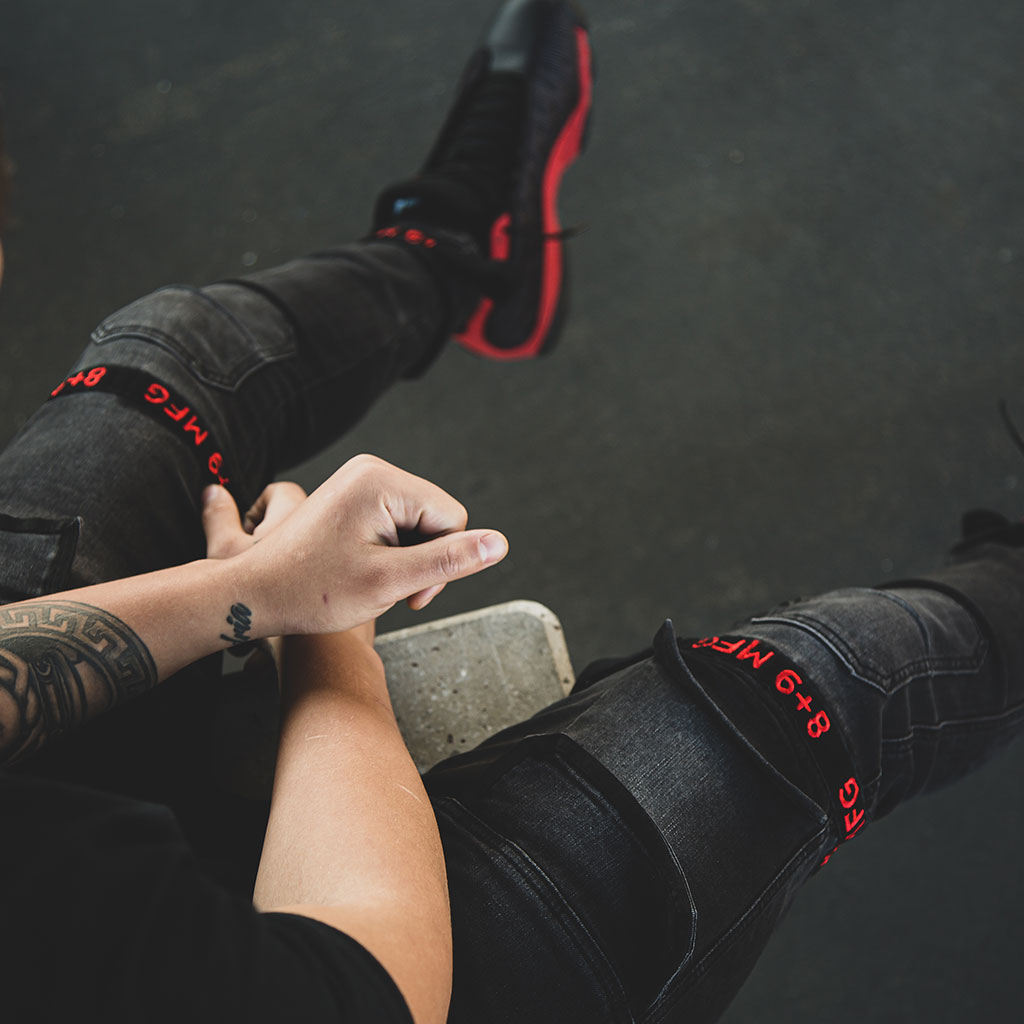 Strapped Up Slim Utility Jeans Bred – 8&9 Clothing Co.