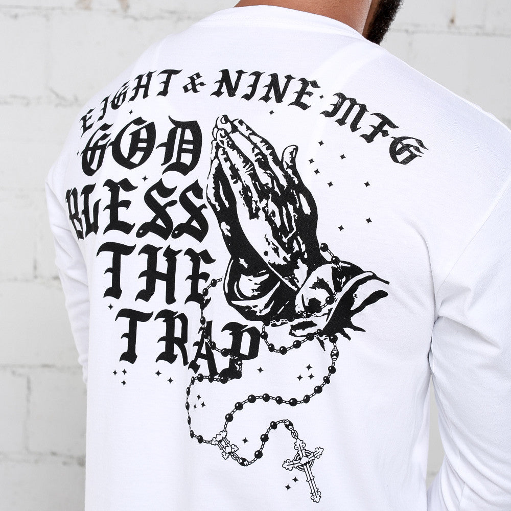 blessed bless the trap shirt white (2)