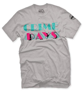 Grey Crime Pays South Beach 9 T Shirt - 2