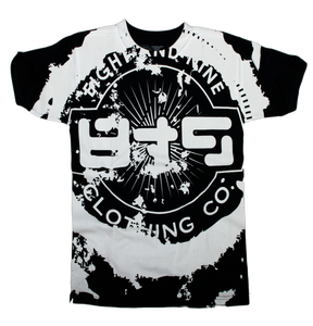 All Over Grunge Navy Logo T Shirt - 2