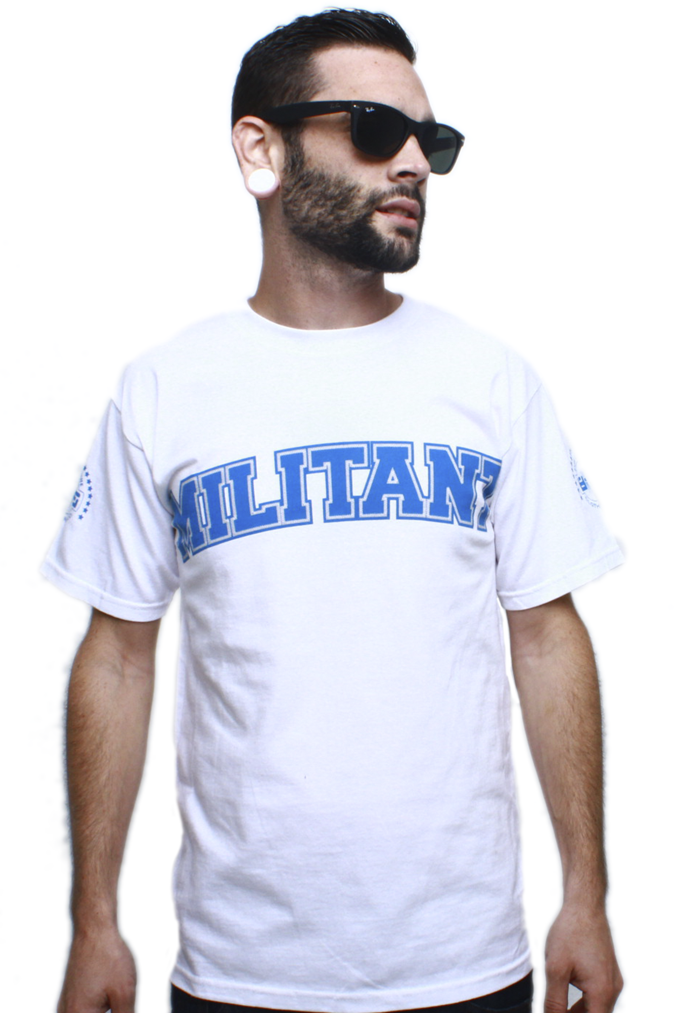 MILITANT Military Blue T Shirt - 1