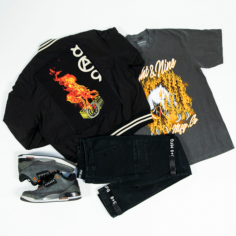 Burning Time Bomber Jacket Black – 8&9 Clothing Co. Burning Time Bomber Jacket Black – 8&9 Clothing Co.