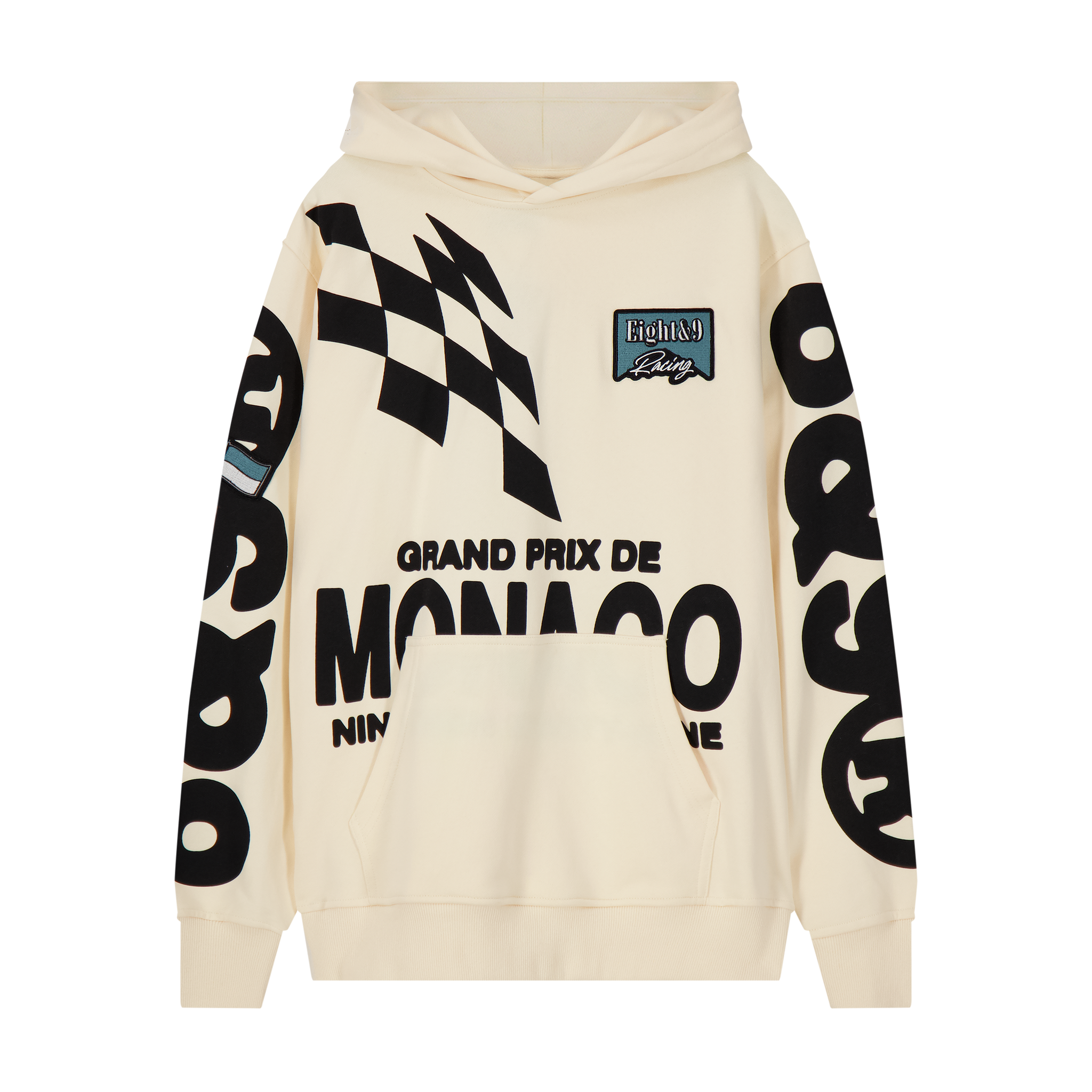 Grand Prix Pullover Hoodie Cream – 8&9 Clothing Co. Grand Prix Pullover Hoodie Cream – 8&9 Clothing Co.