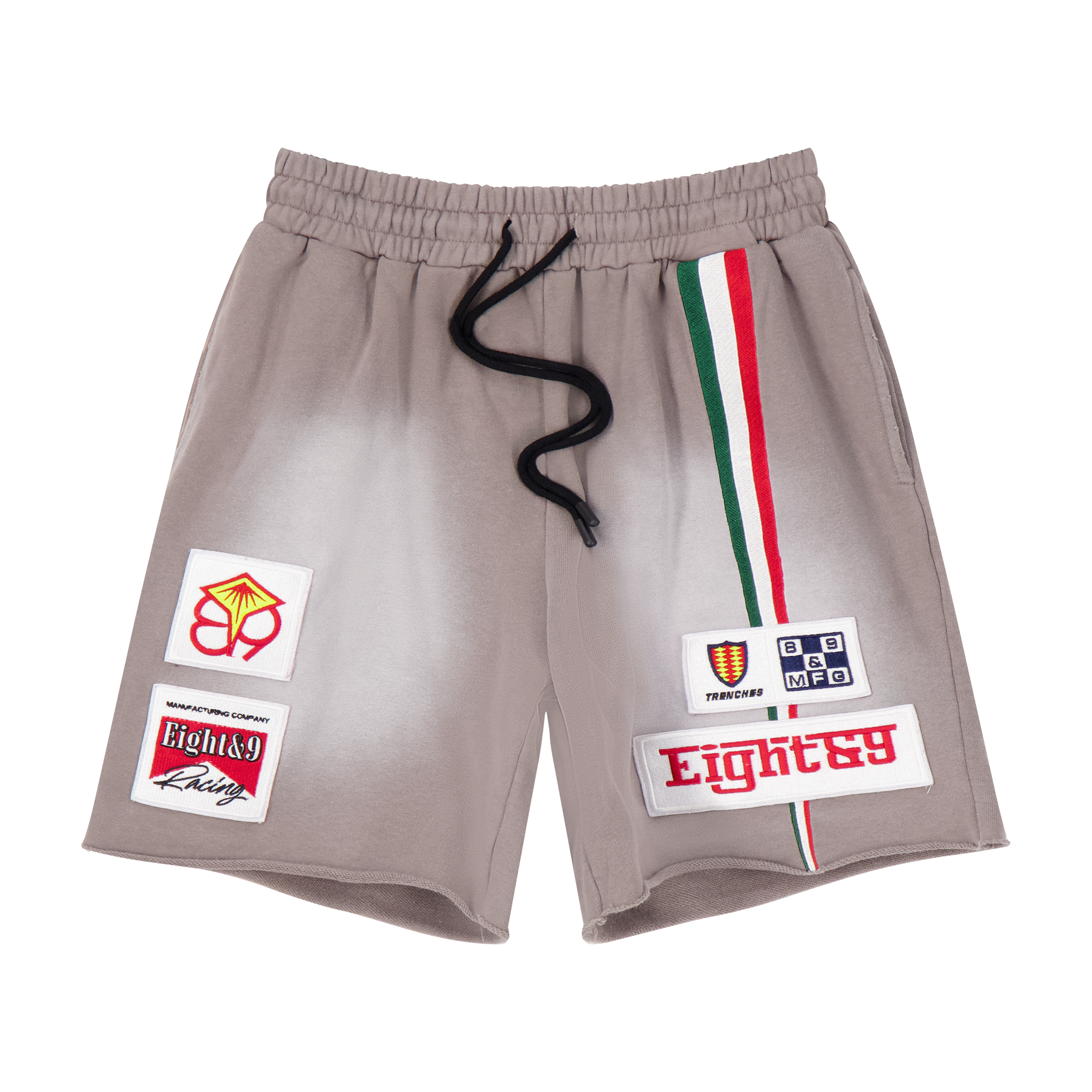 Horsepower French Terry Patched Out Shorts Grey – 8&9 Clothing Co.
