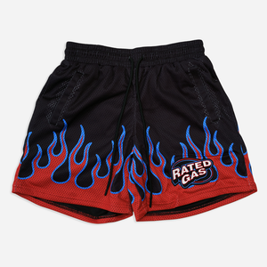 Rated Gas Flames Shorts Black – 8&9 Clothing