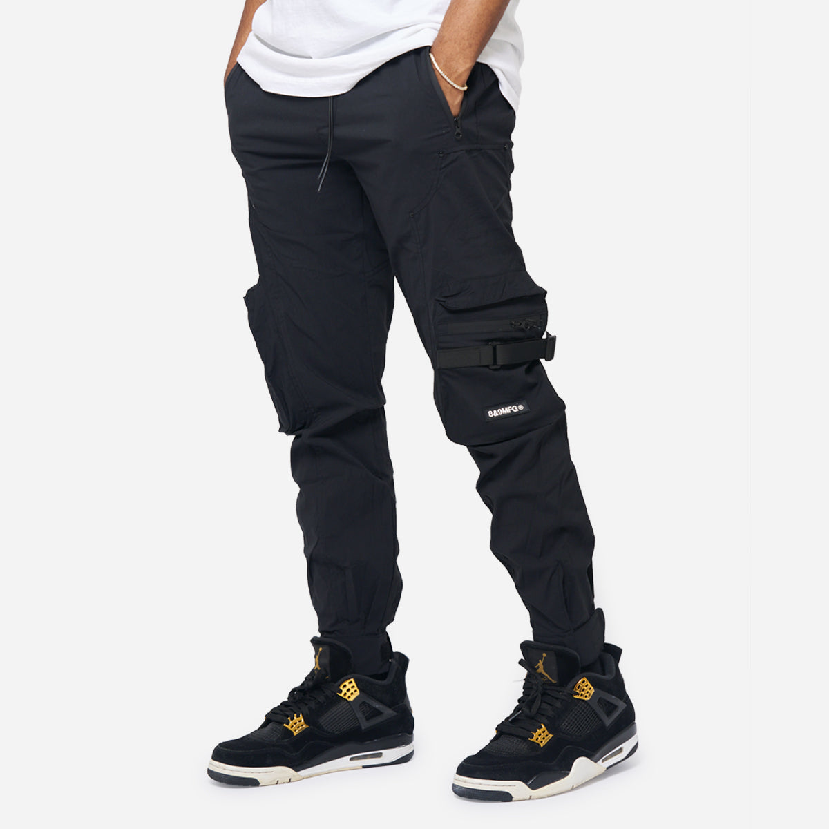Staple Nylon Cargo Pants Black | Match Black Jordans – 8&9 Clothing Co.