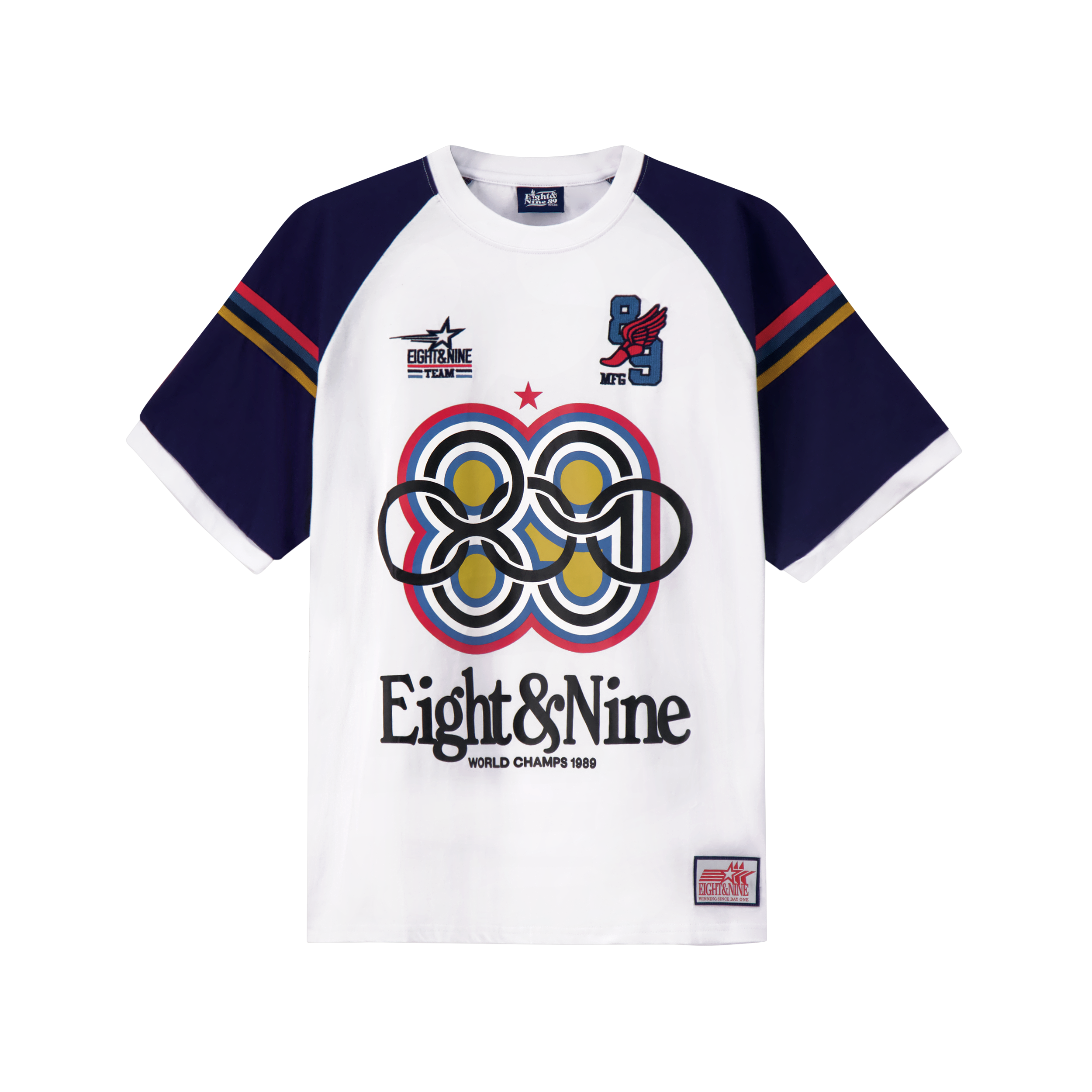 Team 89 Raglan Shirt White – 8&9 Clothing Co. Team 89 Raglan Shirt White – 8&9 Clothing Co.