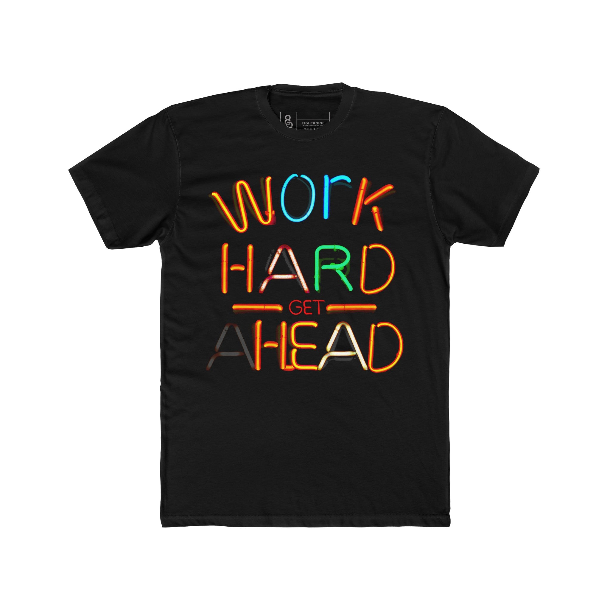 Work Hard Neon Lights T-Shirt Black Quickstrike