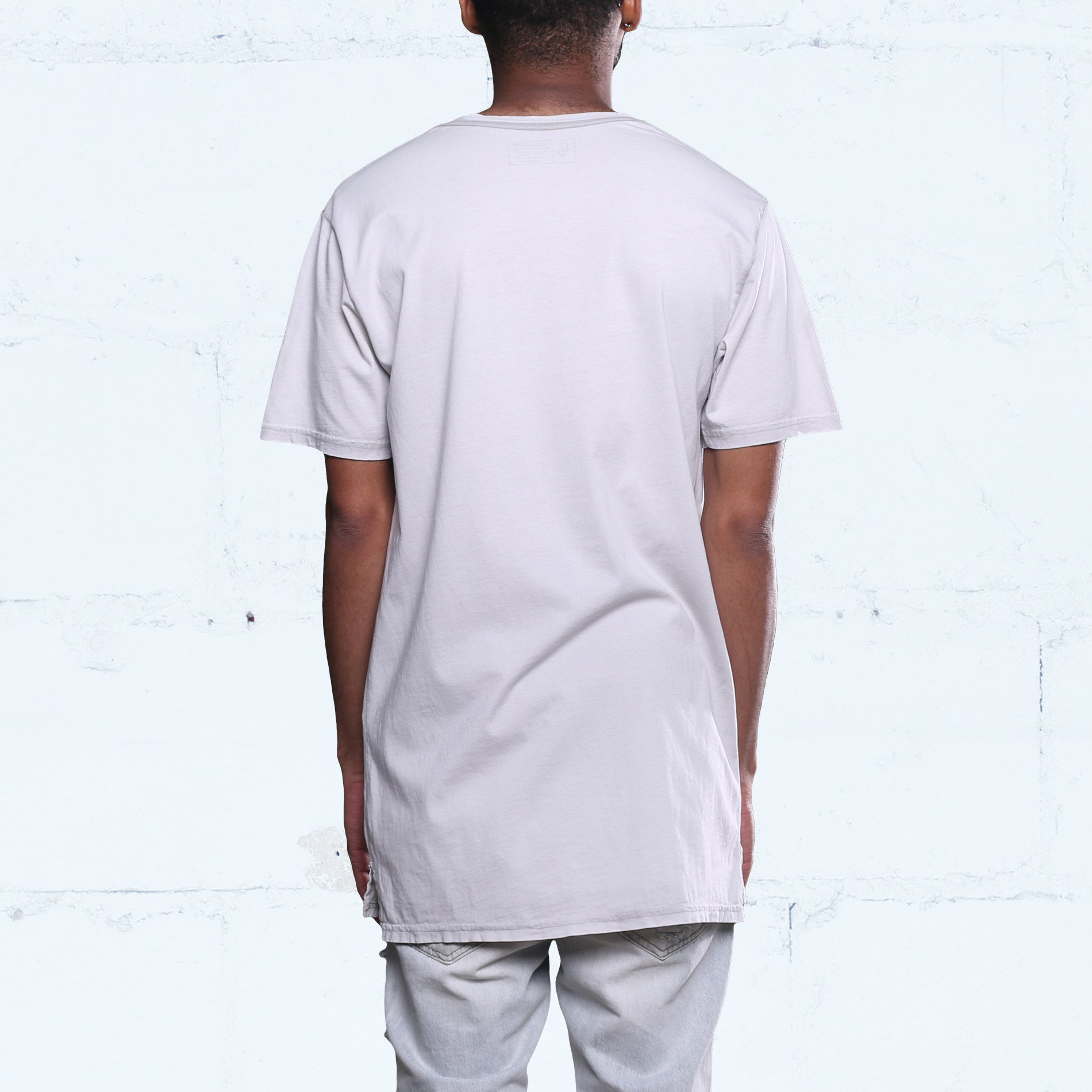 1%ERS Seam Wash Long Line T Shirt Black