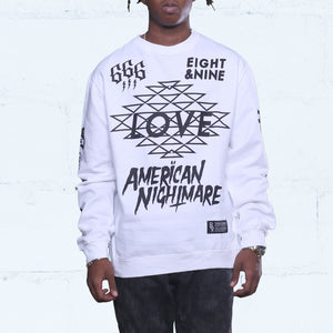 Hate Jersey L/S Tee White