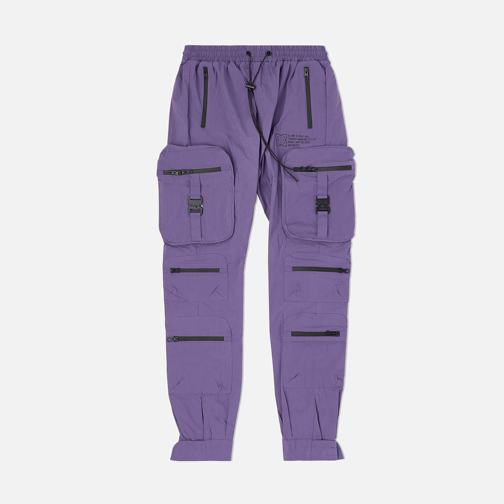 Combat Nylon Joggers Purple