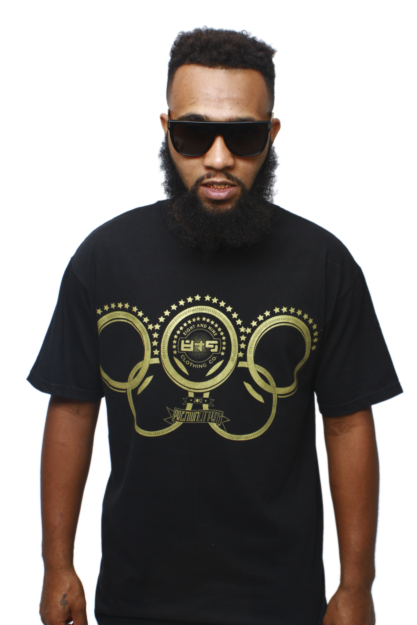 Gold Olympic Rings T Shirt - 1