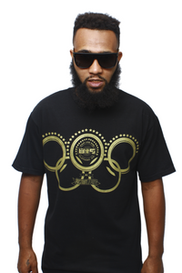 Gold Olympic Rings T Shirt - 1