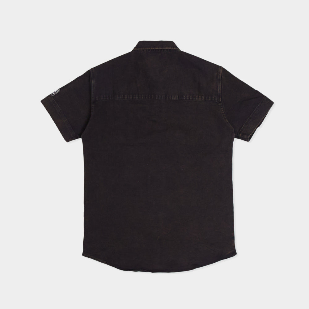 Strapped Up Button Up Shirt Vintage Black