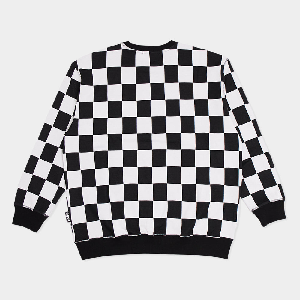 Checks Crewneck Sweatshirt Checkered Black