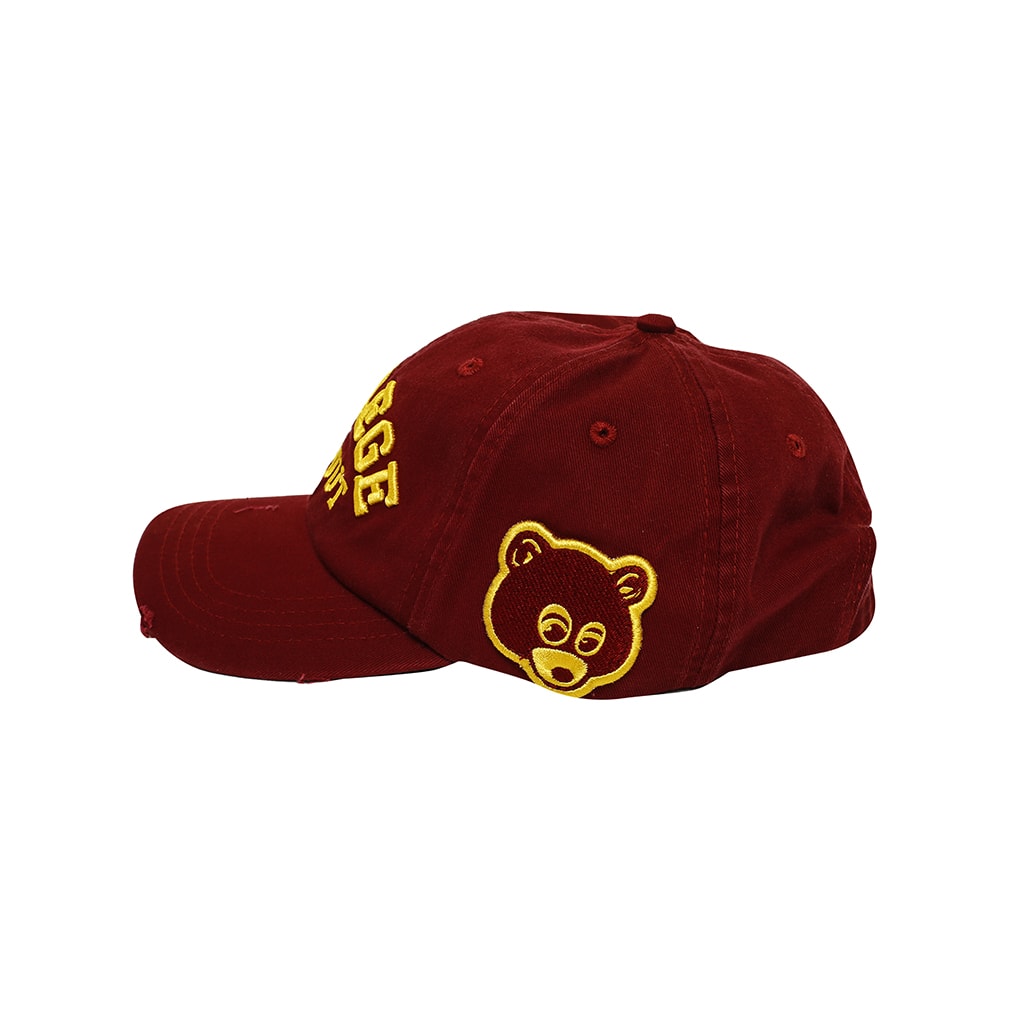 College Drop Out Dad Hat Maroon